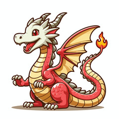 Vector Cartoon Dragon