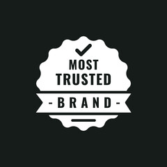 flat verified most trusted brand sticker design