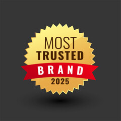 2025 top ranked most trusted brand sticker
