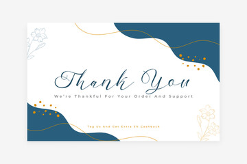 modern thank you promo card for social media post