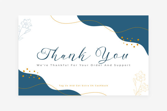 modern thank you promo card for social media post