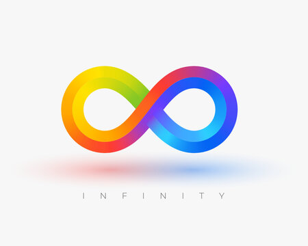 colorful 3d infinity loop structure in modern style