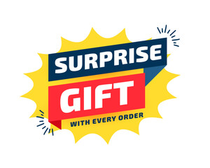 free surprise gift promo offer template with every order