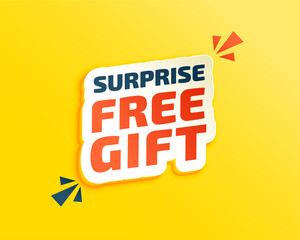surprise free gift sticker template for business marketing