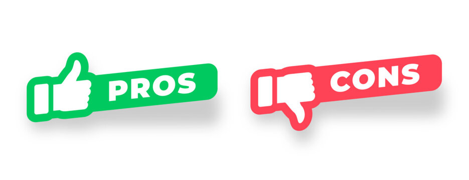 pros and cons icon sticker design