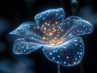 Glowing flower, digital art