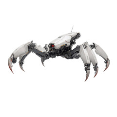 Futuristic Crab-like Robot, Advanced Robotic Technology, 3D Render