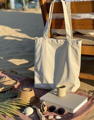 A hyper-realistic DSLR-style photograph taken during golden hour, set in a cozy, minimalistic outdoor garden café or home patio. The scene includes soft natural light, warm tones, and curated organic 