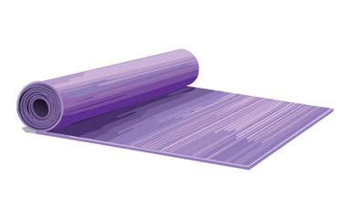 Purple Yoga Mat - Half Rolled