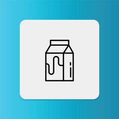 Milk carton icon, symbolizing lactose-free food.