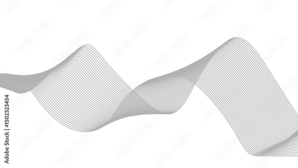 Poster abstract wave element for design. digital frequency track equalizer. stylized line art background. v