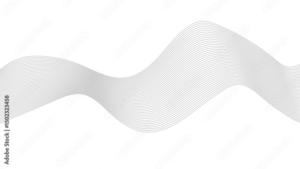 Poster abstract wave element for design. digital frequency track equalizer. stylized line art background. v