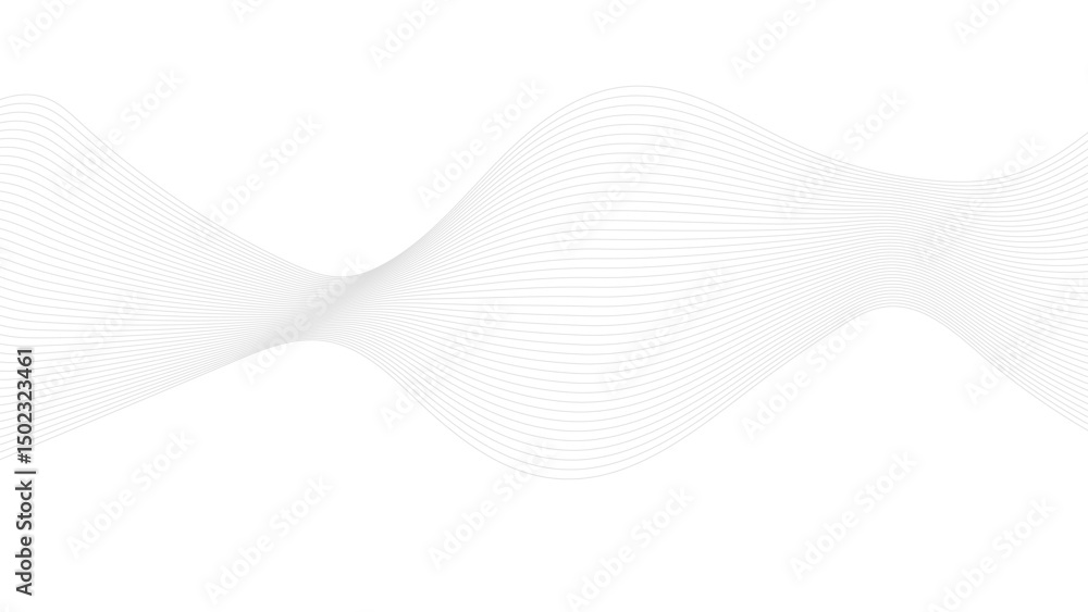 Poster abstract wave element for design. digital frequency track equalizer. stylized line art background. v