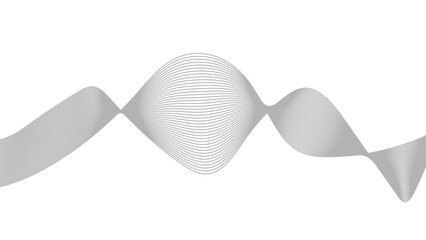 Abstract wave element for design. Digital frequency track equalizer. Abstract vector background with black wavy lines. 