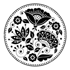 Flok Art black and white vector 2