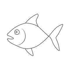 A marine life fish vector illustration in the ocean