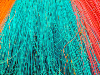 close up of colorful thread