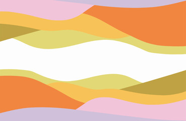 Abstract landscape with layered colorful shapes