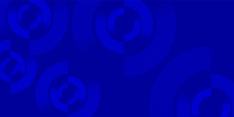 Circle abstract background. Blue gradient circular shape elements. Minimalist geometric pattern. Modern design. Suit for presentation, brochure, cover, wallpaper, website, business, vector