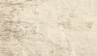 Worn vintage paper texture with faded surface, old stains and light crease marks