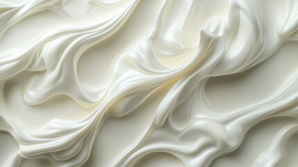 Fototapeta premium White rippling abstract background with smooth liquid curves, creating a minimalistic and modern design -