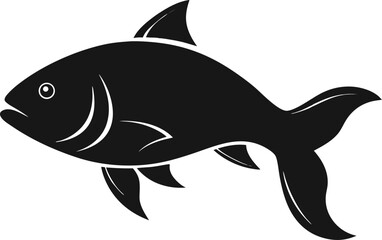 Fototapeta premium Rohu Silhouette with white background