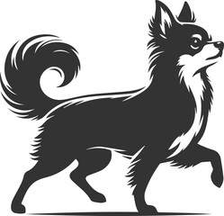 Animal drawing silhouette of a cute chihuahua vector