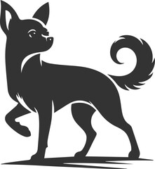 Animal drawing silhouette of a cute chihuahua vector