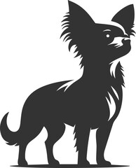 Animal drawing silhouette of a cute chihuahua vector