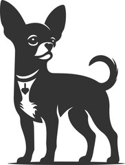 Animal drawing silhouette of a cute chihuahua vector