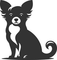 Animal drawing silhouette of a cute chihuahua vector