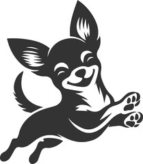 Animal drawing silhouette of a cute chihuahua vector
