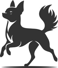 Animal drawing silhouette of a cute chihuahua vector