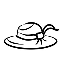 Summer Hat Handdrawn Icon