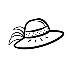 Summer Hat Handdrawn Icon