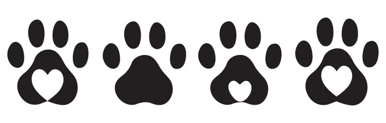 Love Paw Prints: Heart Pet Tracks