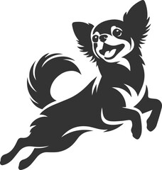 Animal drawing silhouette of a cute chihuahua vector