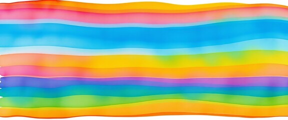 Vibrant rainbow watercolor wash, textured bands, isolated, gay, design