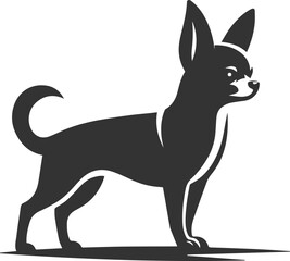Animal drawing silhouette of a cute chihuahua vector