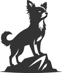 Animal drawing silhouette of a cute chihuahua vector
