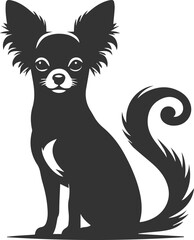 Animal drawing silhouette of a cute chihuahua vector