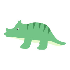 Cute cartoon dinosaurs in flat style