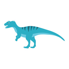 Cute cartoon dinosaurs in flat style