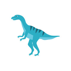 Cute cartoon dinosaurs in flat style