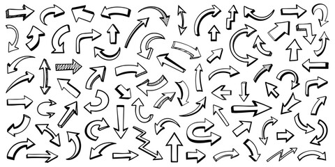 Different drawn arrow element collection 