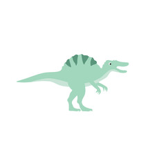 Cute cartoon dinosaurs in flat style