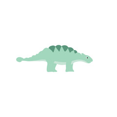 Cute cartoon dinosaurs in flat style