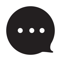 black speech bubble icon