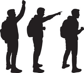 Students with Backpacks Heading to School

First Day of School Silhouette Scene

Back to School Supplies Vector Design

School Bus Arrival Silhouette Art

Excited Kids Back to School Vector