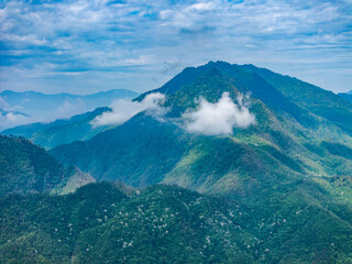 mountain landscape with clouds，mountains in the mountains